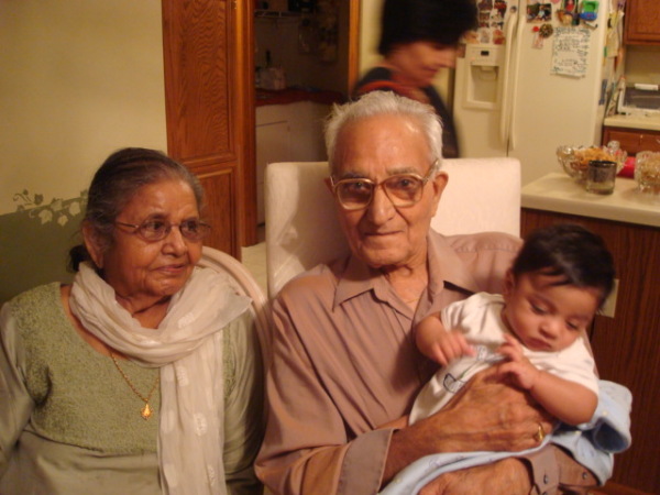 Raaghav with Great Grand Parents